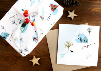 Snow Scene Wrapping Paper, 2 of 5