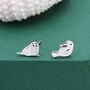 Sterling Silver Walrus And Manatee Mismatched Stud Earrings, thumbnail 1 of 11