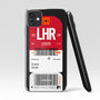 Personalised London Ticket Design Clear Phone Case, thumbnail 3 of 5