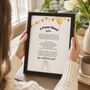 Personalised New Job Gift Print Special Poem, thumbnail 1 of 9