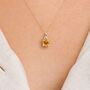 9ct Yellow Gold November Citrine Birthstone Necklace, thumbnail 1 of 11