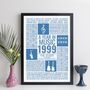 Personalised 25th Birthday Print Year 1999 Music Gift, thumbnail 5 of 9