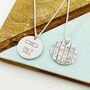 Custom Street Map Recycled Silver Necklace, thumbnail 7 of 12