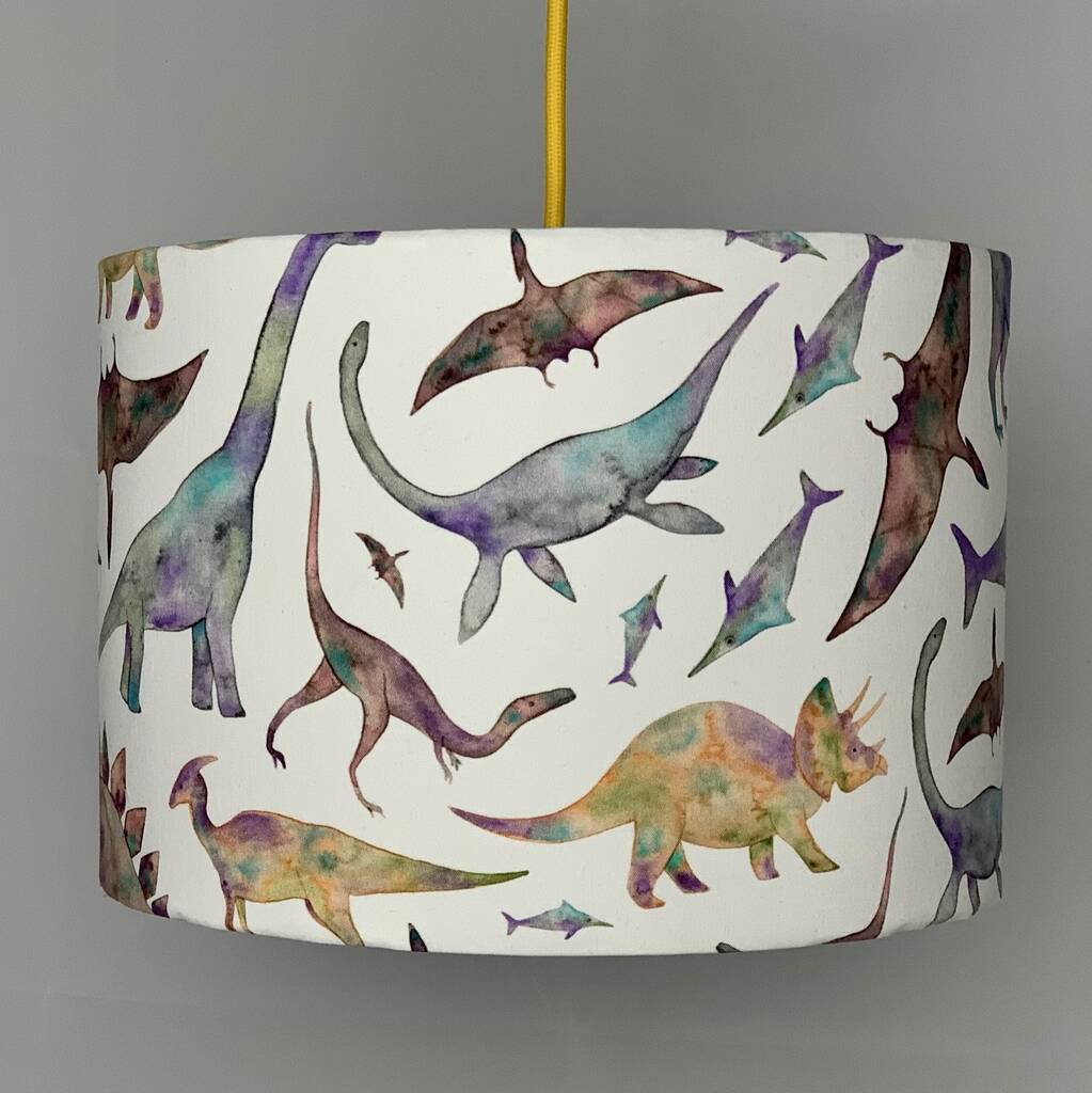 Water Colour Dinosaur Lampshade, 1 of 4