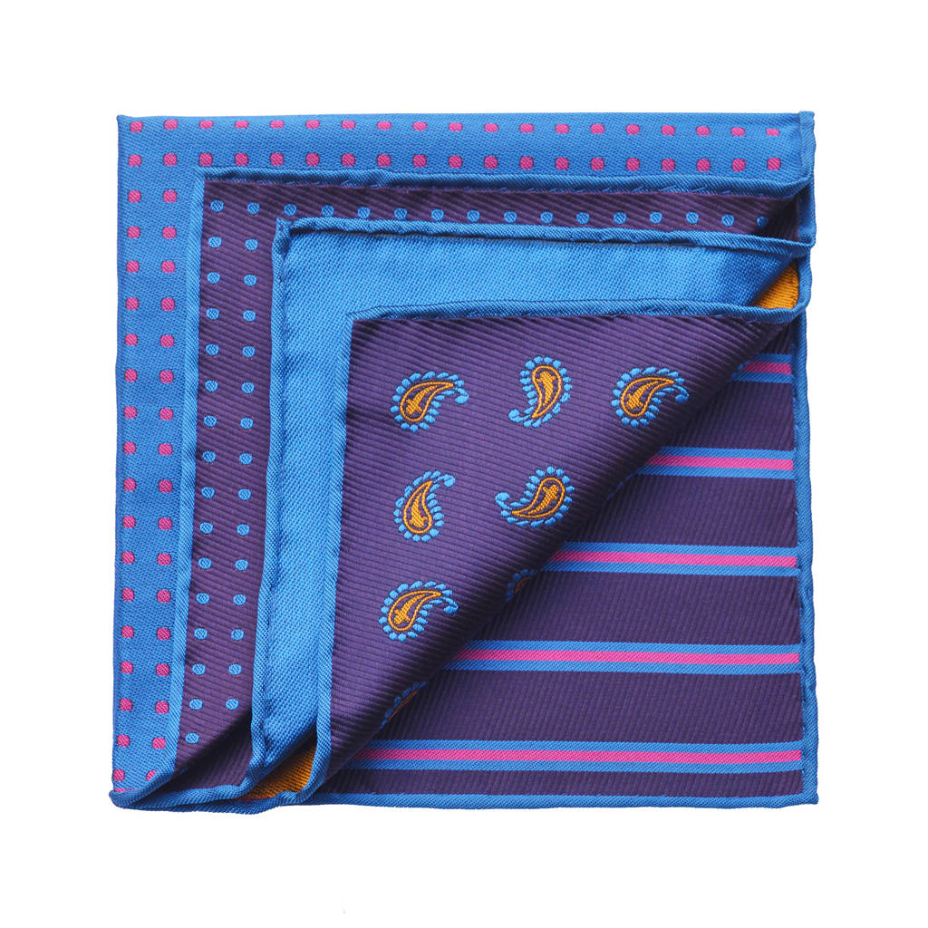 Luxury Colourful And Versatile Men's Silk Pocket Square By YHIM London