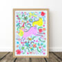 Lilac Unicorn Nursery Print Set – Set Of Two Or Three Whimsical Wall Art Prints, thumbnail 10 of 12