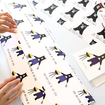 Personalised Daddy Bear, Father's Day Card Wrapping Paper, 2 of 6
