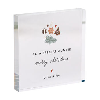 Personalised Christmas Acrylic Plaque Gift For Family, 3 of 6