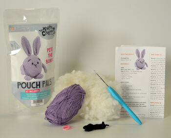 Pouch Pals Pete The Bunny Crochet Kit, 3 of 4