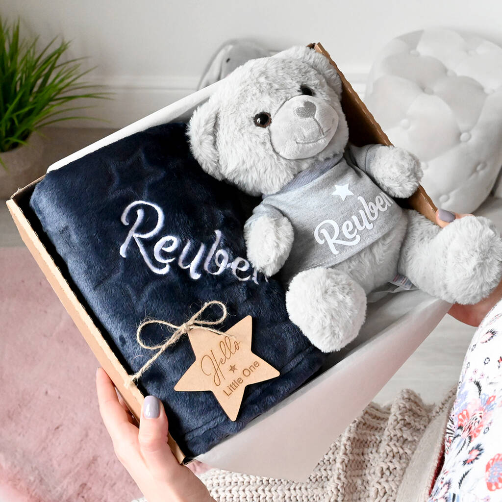 Personalised Blanket And Teddy Gift Set, 1 of 6