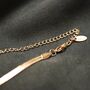 Flat Snake Chain Choker Necklace 18ct Gold Plated, thumbnail 4 of 7