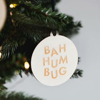 Bah Humbug Funny Christmas Decoration, 3 of 4