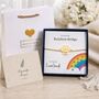Personalised Dog Memorial Bracelet Paw Print Rainbow Bridge, thumbnail 7 of 10