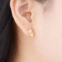 Gold Red Eye Chinese Fish Stud Earrings, thumbnail 2 of 7