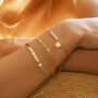 Sterling Silver Family Mini Birthstone Personalised Slider Bracelet, thumbnail 4 of 11