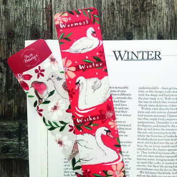 Christmas Birds Two Designs In One Tearproof Bookmark, 2 of 5