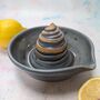 Handmade Ceramic Lemon Squeezer Denim Blue, thumbnail 1 of 6