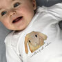 Personalised First Easter Bunny Baby Grow, thumbnail 1 of 1