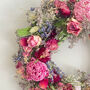 Rose, Peony And Lavender Dried Flower Wreath, thumbnail 3 of 6