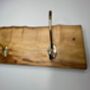 Coat Hooks Mounted On Handcrafted Spalted Beech Wood, thumbnail 9 of 9