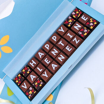 Personalised Happy Valentines Chocolate Gift Box, 4 of 8