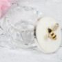 Cut Glass Silver Plated Bumble Bee Trinket Box, thumbnail 1 of 4