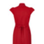 Forties Style Dress With Sweetheart Neckline In Ruby, thumbnail 3 of 3