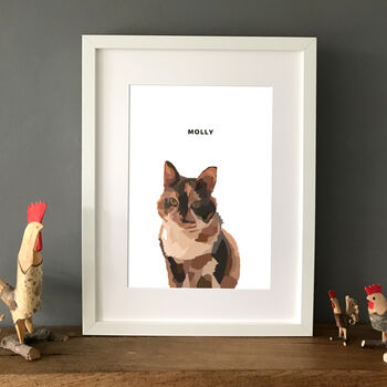 Personalised Cat Portrait Colour Illustration, 3 of 6