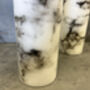 20cm Marbled Grey LED Pillar Candle – Real Wax, thumbnail 12 of 12