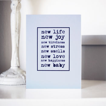 'New Baby Boy' Petite Card, 2 of 3