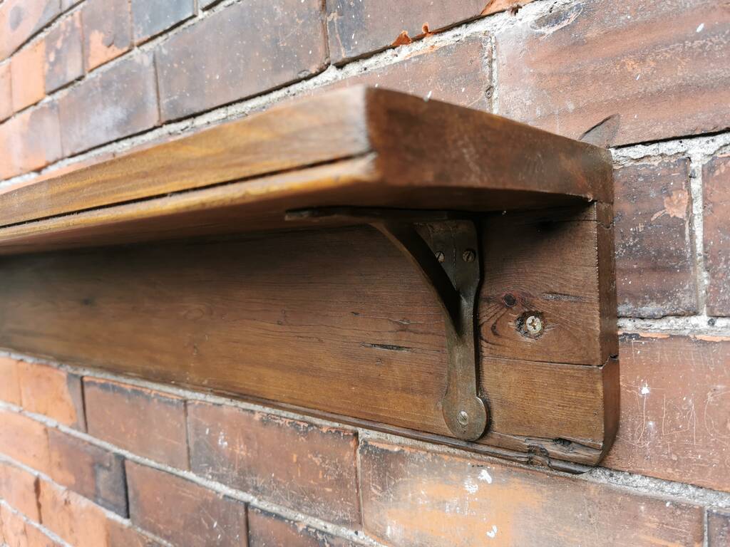 Reclaimed Wooden Utility Wall Shelf By WOODS VINTAGE HOME INTERIORS