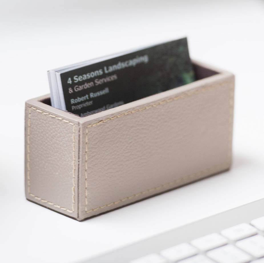 Leather Business Card Holder Stone, 1 of 5