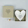 East Of India Porcelain Ring Dish With Quote 'Love Is Patient' Wedding Anniversary Gift, thumbnail 4 of 4