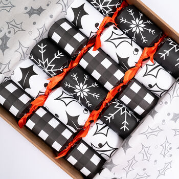 Luxury Stationery Christmas Crackers Black And White, 2 of 5
