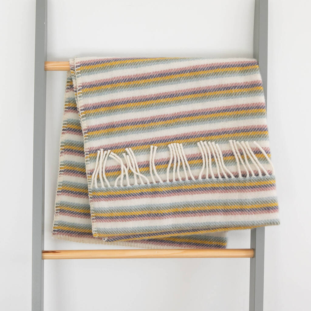 Pure New Wool Broad Stripe Pram Blankets, 1 of 12