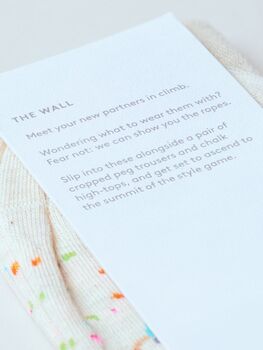 The Wall: Bright – Luxury Bouldering Themed Socks, 7 of 8