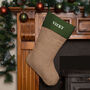 Personalised Reversible Hessian Christmas Stocking, thumbnail 4 of 6