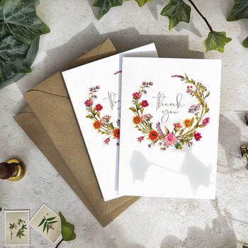 Autumn Floral Thank You Cards, 2 of 5