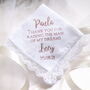 Mother Of Groom Thanks For Raising Wedding Handkerchief, thumbnail 1 of 6