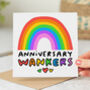 Funny Anniversary Card 'Anniversary Wankers', thumbnail 1 of 2