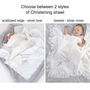 Personalised Baby Christening Silver Embroidered Shawl, thumbnail 2 of 10