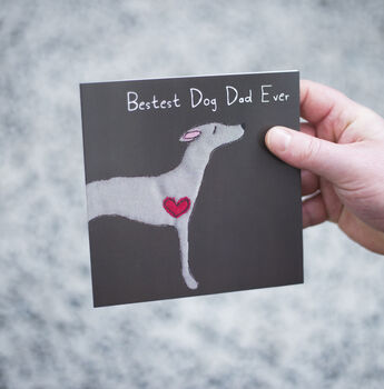 Whippet Dog Dad Birthday Card, 3 of 3