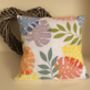 Hand Painted Monstera Leaves Cushion, thumbnail 2 of 4