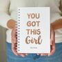 Personalised You Got This Girl Foil Notebook, thumbnail 2 of 10