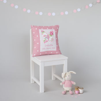 Personalised Sprig Print Butterfly Cushion, 4 of 10