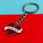 I Am Loved Latin Motto Enamel Keyring Gift, thumbnail 1 of 5