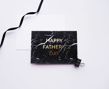 Black Marble Gold Foil Luxury Father's Day Card, 4 of 5