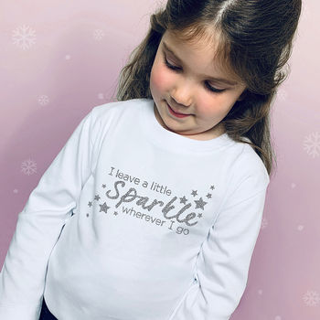 I Leave A Little Sparkle Christmas T Shirt, 2 of 4