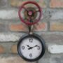 Industrial Wall Mounted Pipe Clock, thumbnail 1 of 2