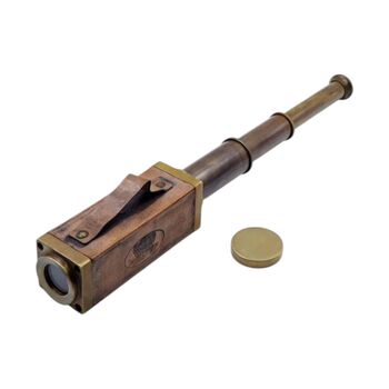 Personalised Folding Telescope In Leather Case, 4 of 7